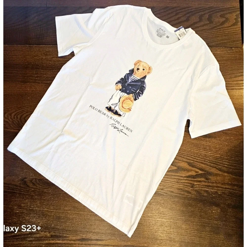 NWT Polo Ralph Lauren Polo Bear T-Shirt XXL Custom Slim Fit White 100% Cotton
